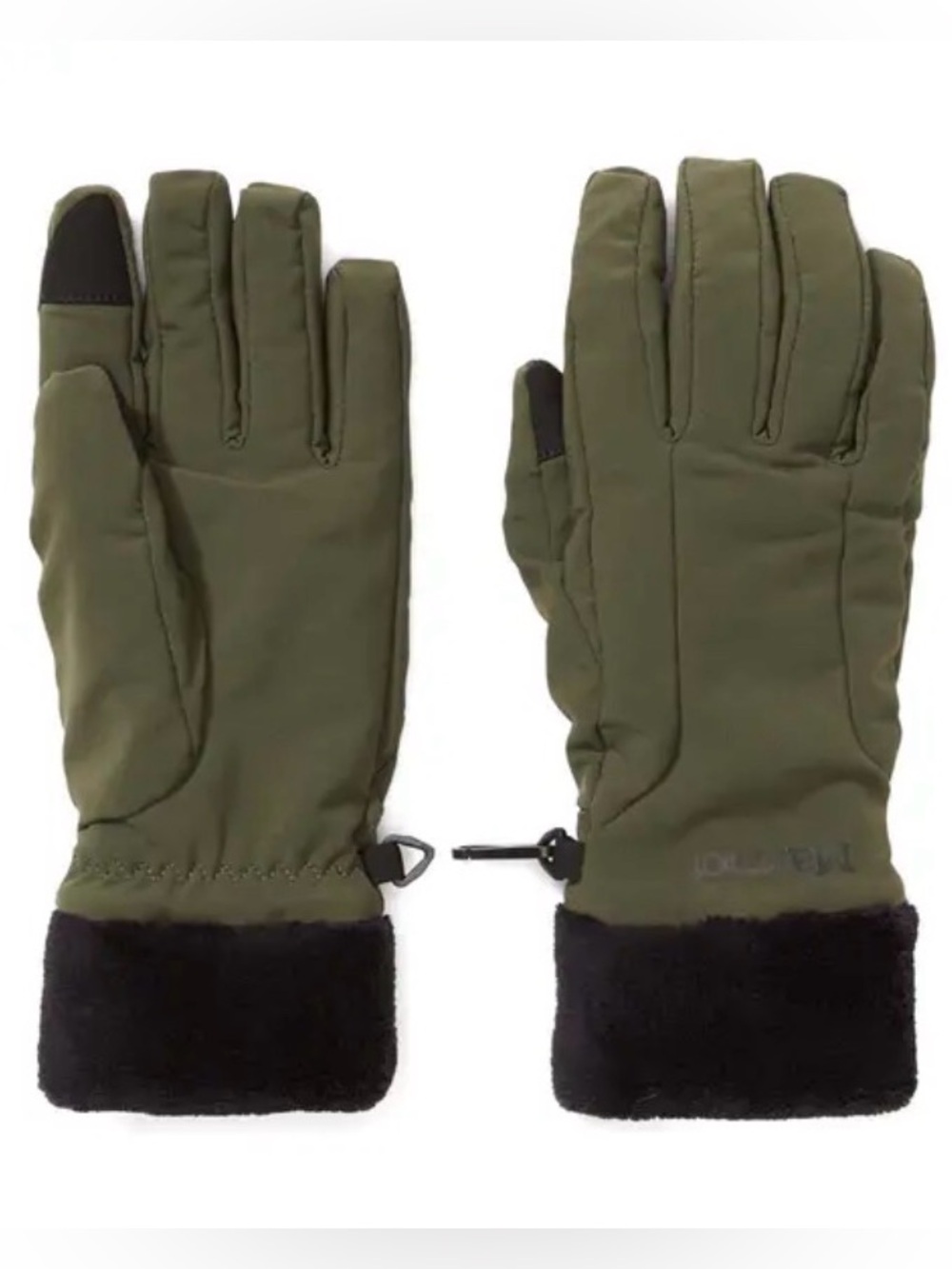 Marmot Women’s Fuzzy Wuzzy Glove, Nori Olive Green, Size XS, NWT